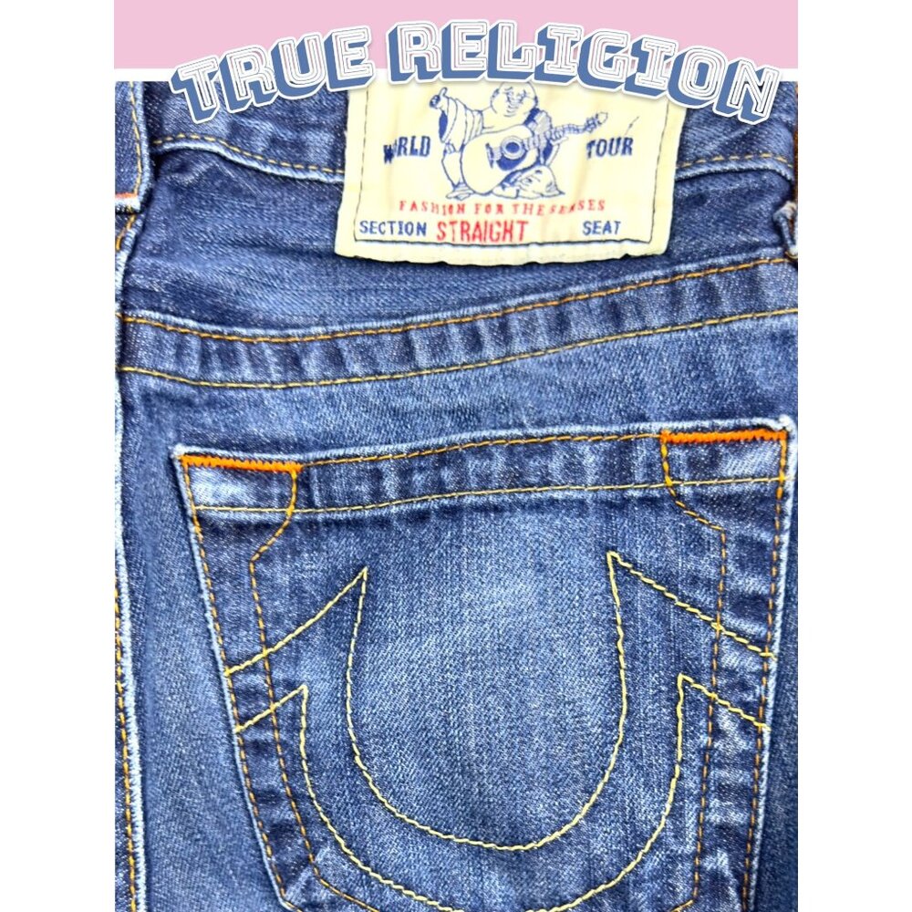 True Religion Womens Jeans 27 Blue Denim Made In USA 100% Cotton - Picture 14 of 16